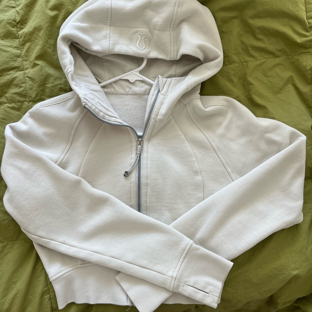 Lululemon Bone Scuba Zip Up Hoodie